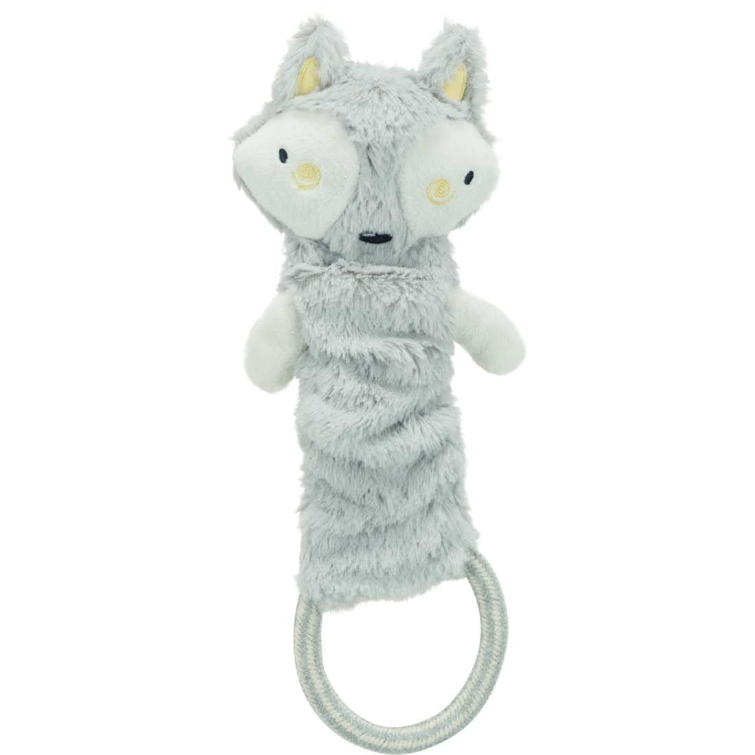 Trixie Junior Dangling Plush Dog Toy For Puppies, Soft Polyester Animal Chew Toy With Cotton Rope, Ideal For Teething, Training,