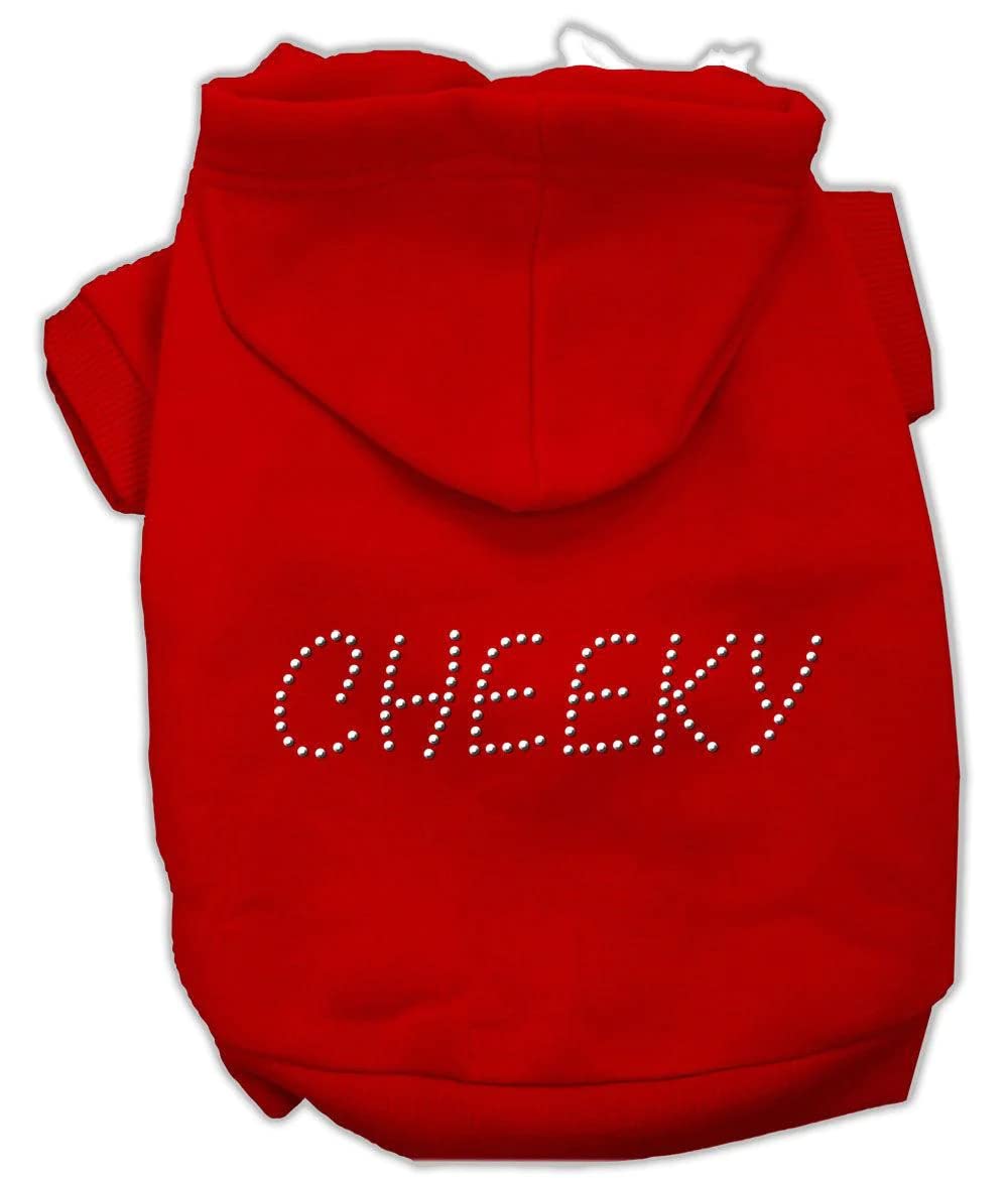 Pet, Dog & Cat Hoodie Rhinestone, "Cheeky" Black XL (14-20 lbs.)