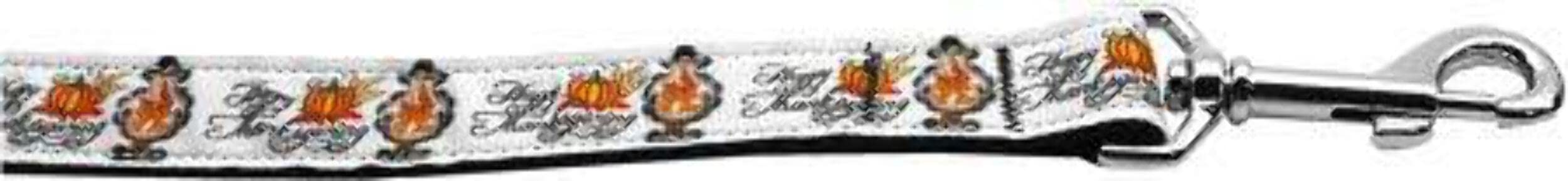 Pet Dog & Cat Nylon Collar or Leash, "Happy Thanksgiving" 3/8" w x 6 ft. leash