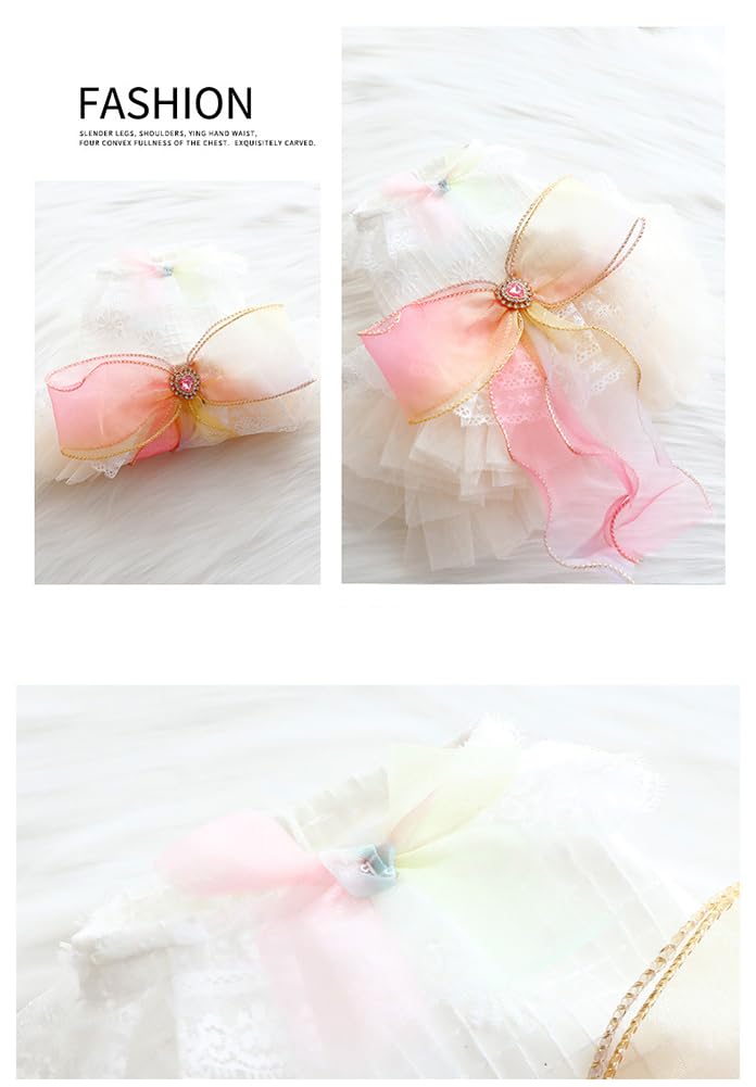 Marupet Fashion Sweet Puppy Dog Blingbling Princess Skirt Pet Dog Lace Cake Camisole Tutu Dress D-Pink Xs
