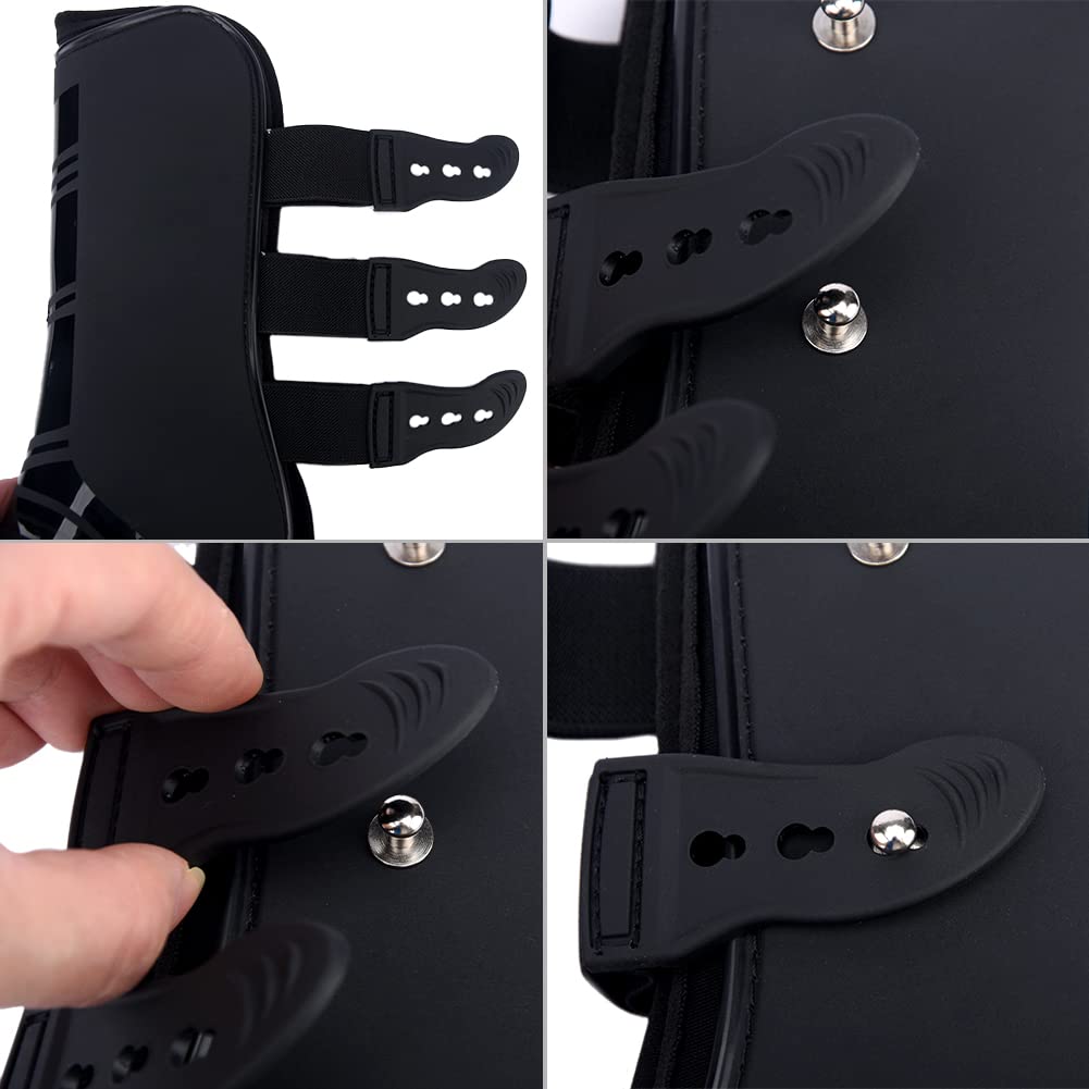 MAYiT Horse Tendon Boots (4 pcs - Front & Hind), PU Shell Tendon Fetlock Brace Guard Boots for Riding Shock Absorbing Jumping Co