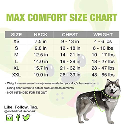 Ecobark Dog Harness - Eco-Friendly Max Comfort Harnesses - Luxurious Soft Mesh Halter - Over The Head Harness Vest- No Pull And No Choke For Puppy, Toy Breeds & Small Dogs (Medium, Blue)