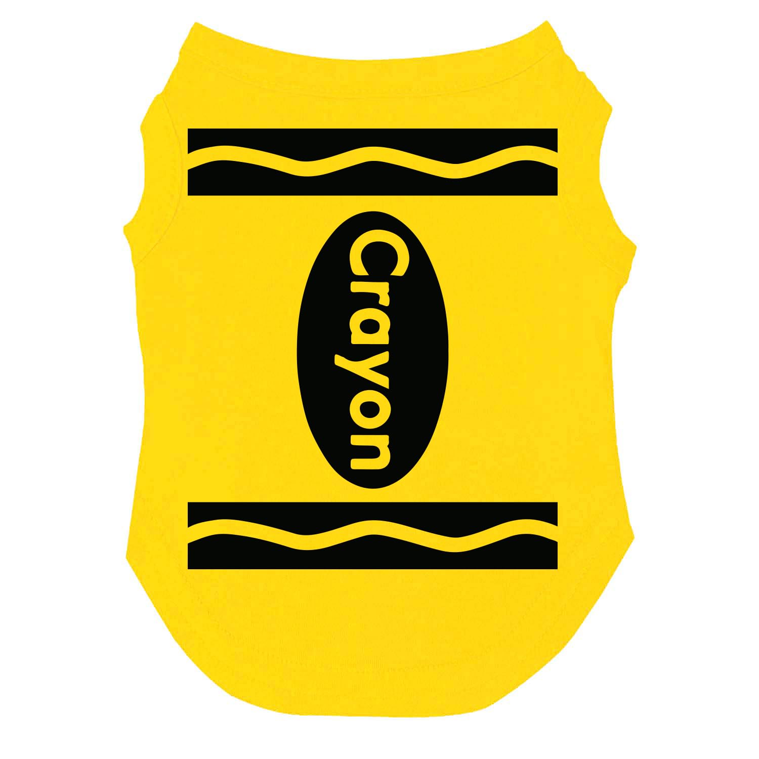 Crayon Costume Halloween Dog Tee Shirt Sizes For Puppies, Toys, And Large Breeds (Yellow, Large 410)
