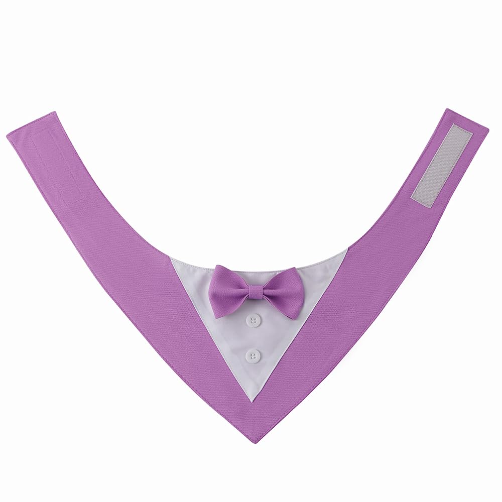 Bnibol Dog Tuxedo Collar For Wedding Engagement And Birthday, Formal Bandana Suit Tux Costume With Bow Tie And Adjustable Buckle