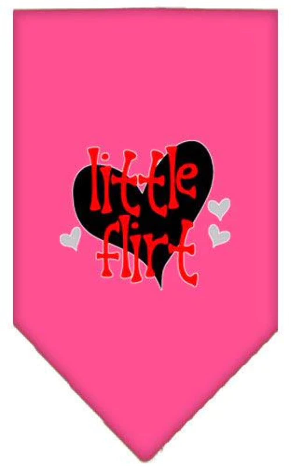 Mirage Pet Product Little Flirt Screen Print Bandana Light Pink Large