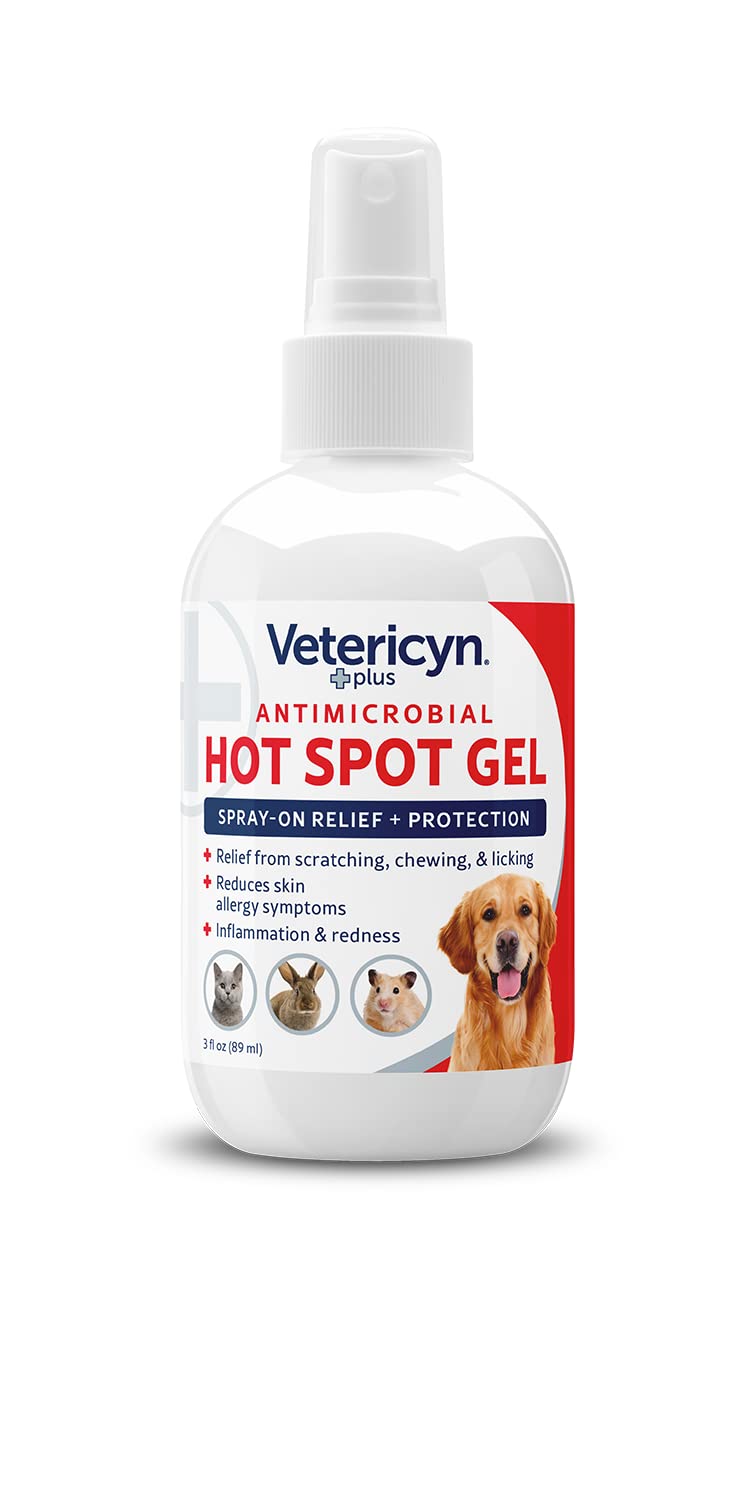 Vetericyn Plus Dog Hot Spot Gel | Spray-On Hot Spot Care for Dogs, Relieves Dog Itchy Skin and Allergy Symptoms, Helps with Skin