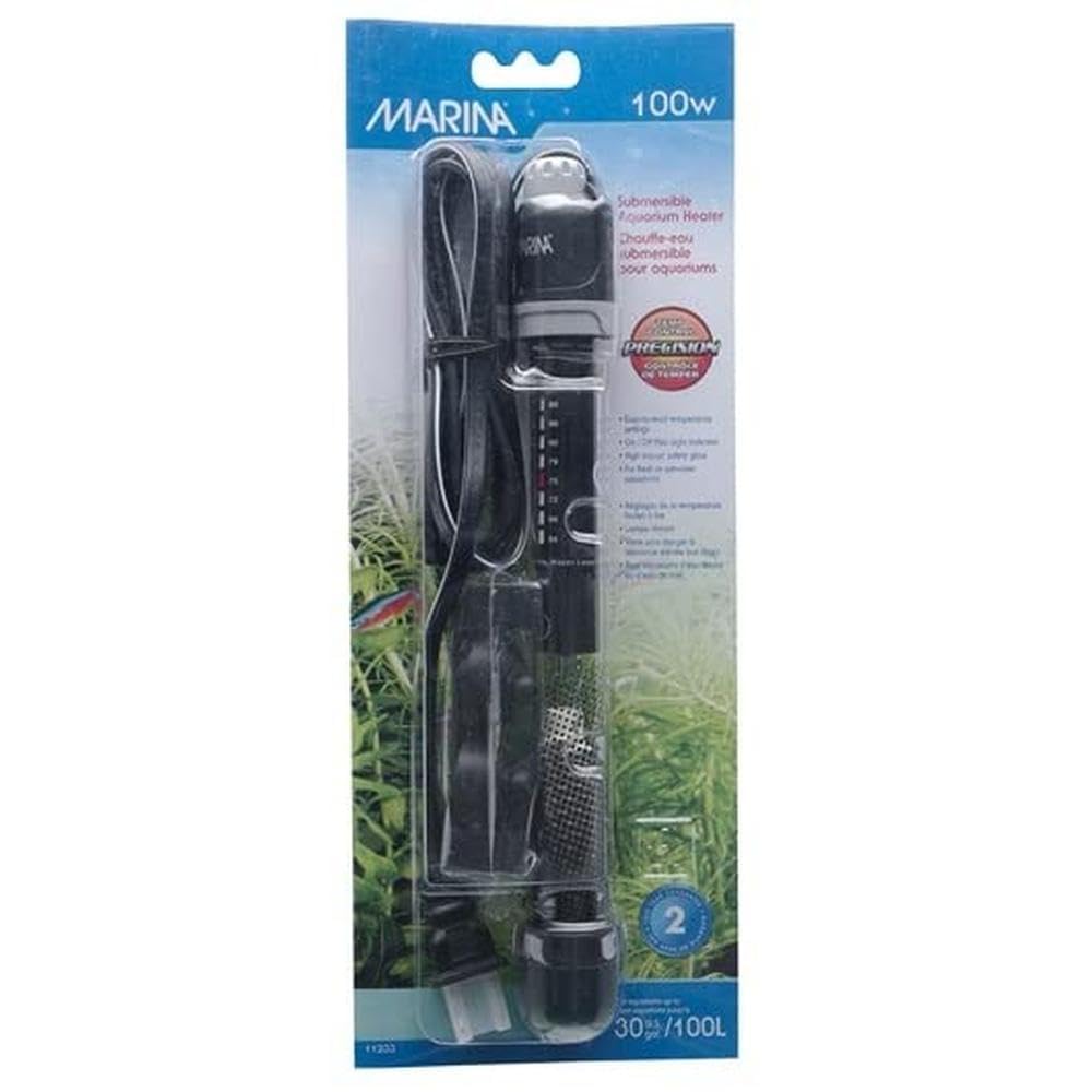 Marina Submersible Aquarium Heater 200 Watt - Black Glass, Model 11235