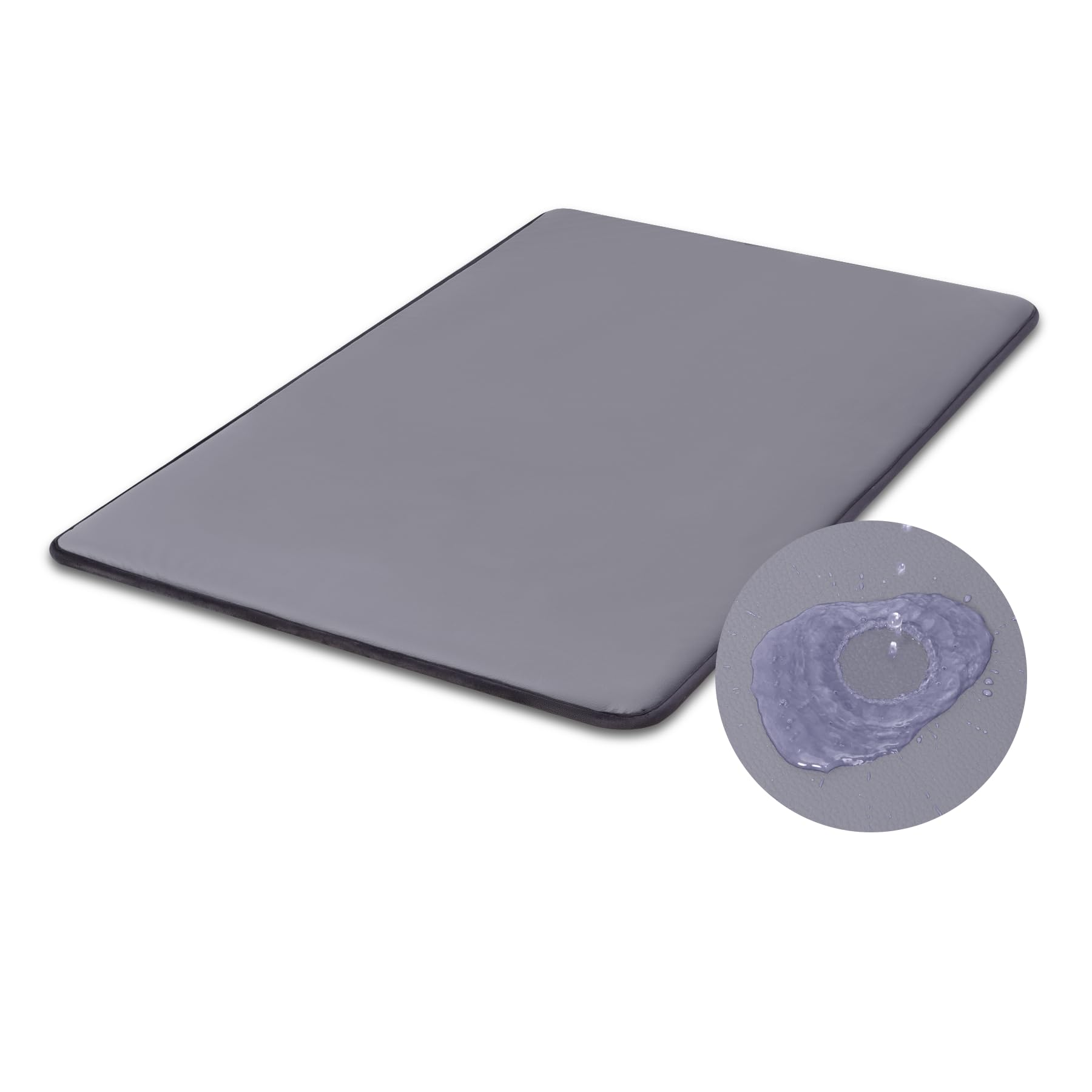 Favodormir Waterproof Medium Dog bed,Faux Leather Dog Crate Mat,Easy to Clean,Portable & SpaceSaving Outdoor Dog Cushion,Washab