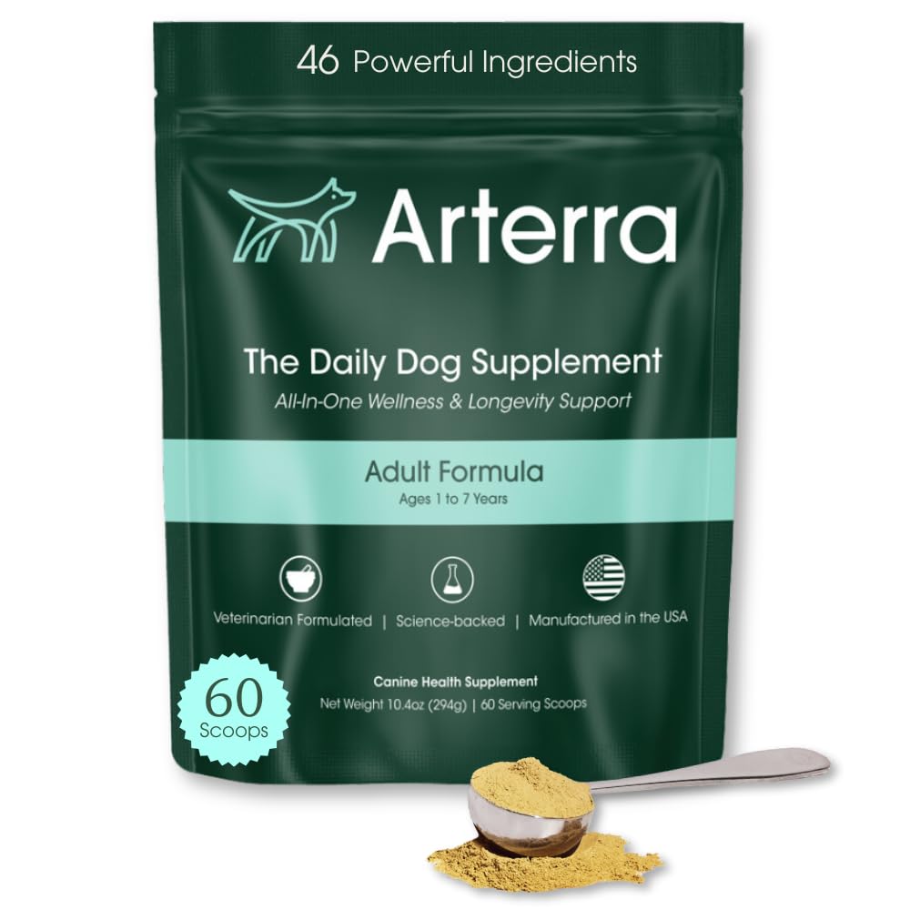 Longevity Multivitamin for Adult Dogs - 46 Ingredients for Gut, Immune & Brain Health - Daily Supplement & Food Topper for Whole