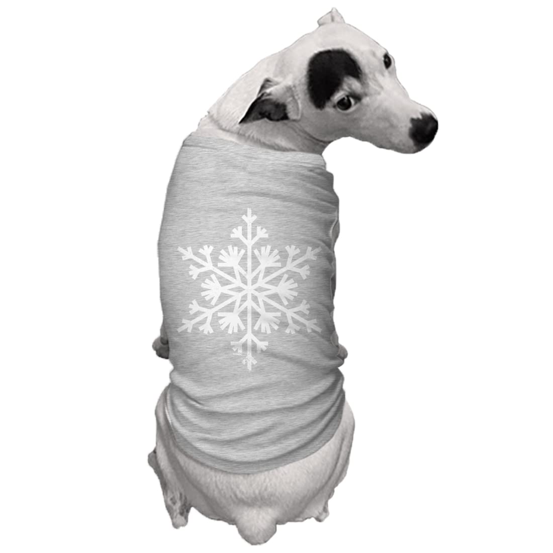 Tcombo Snowflake Dog Shirt (Light Gray, Small)