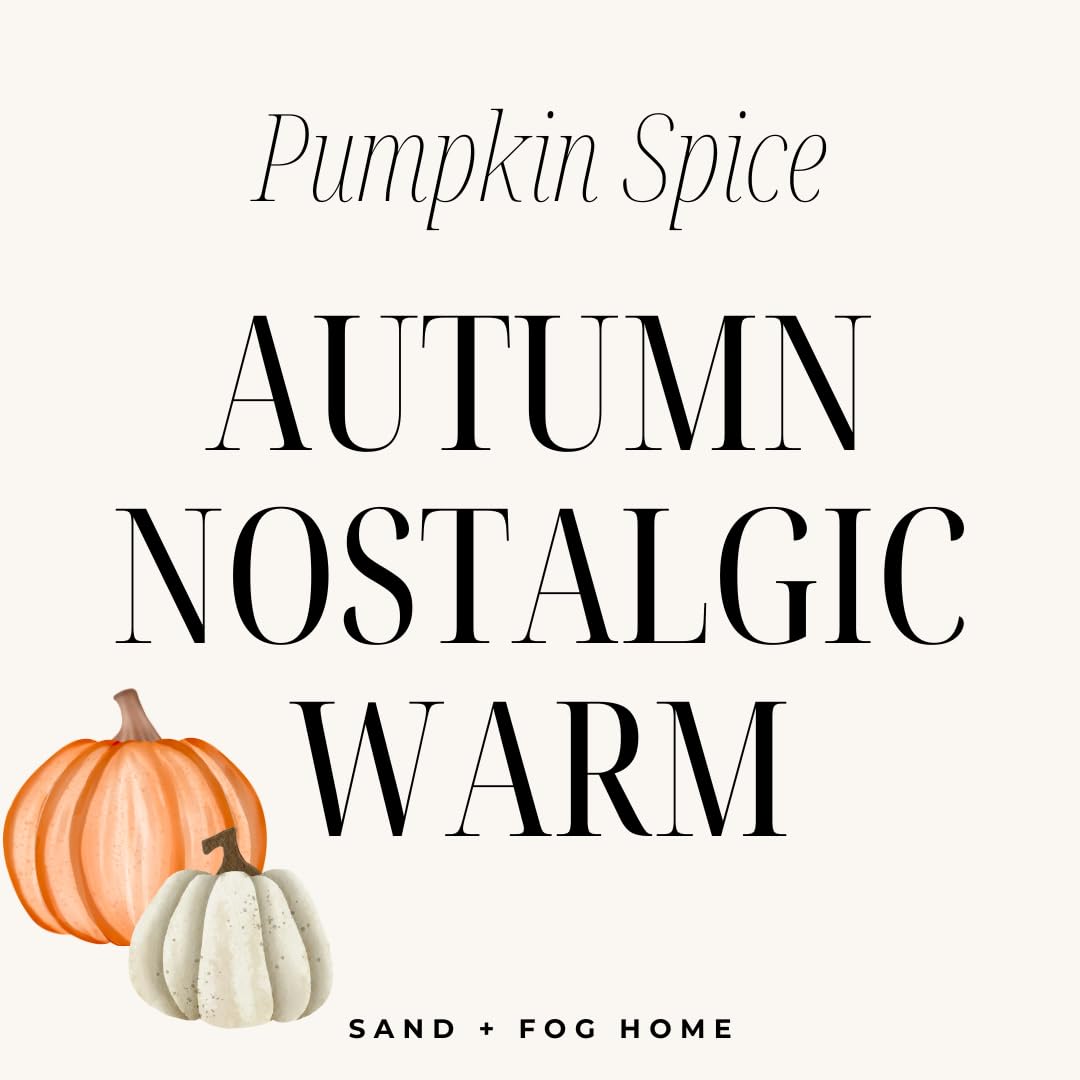 Sand + Fog Pumpkin Spice Scented Candle, 21 oz - Luxurious Wax Jar, Neutralizes Pet Odors, Model 28686