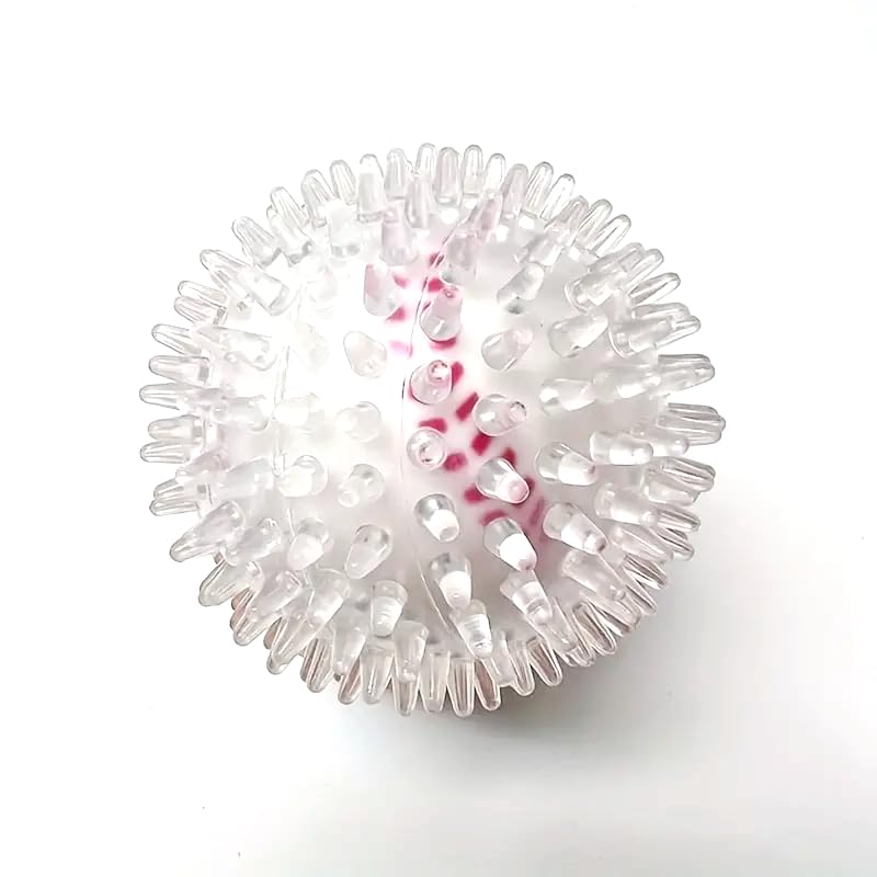 Rvpaws Spike Soft Ball In Ball, Tpu Material Puppy Teething Toy For Dogs & Pets (White Ball In Green Ball)