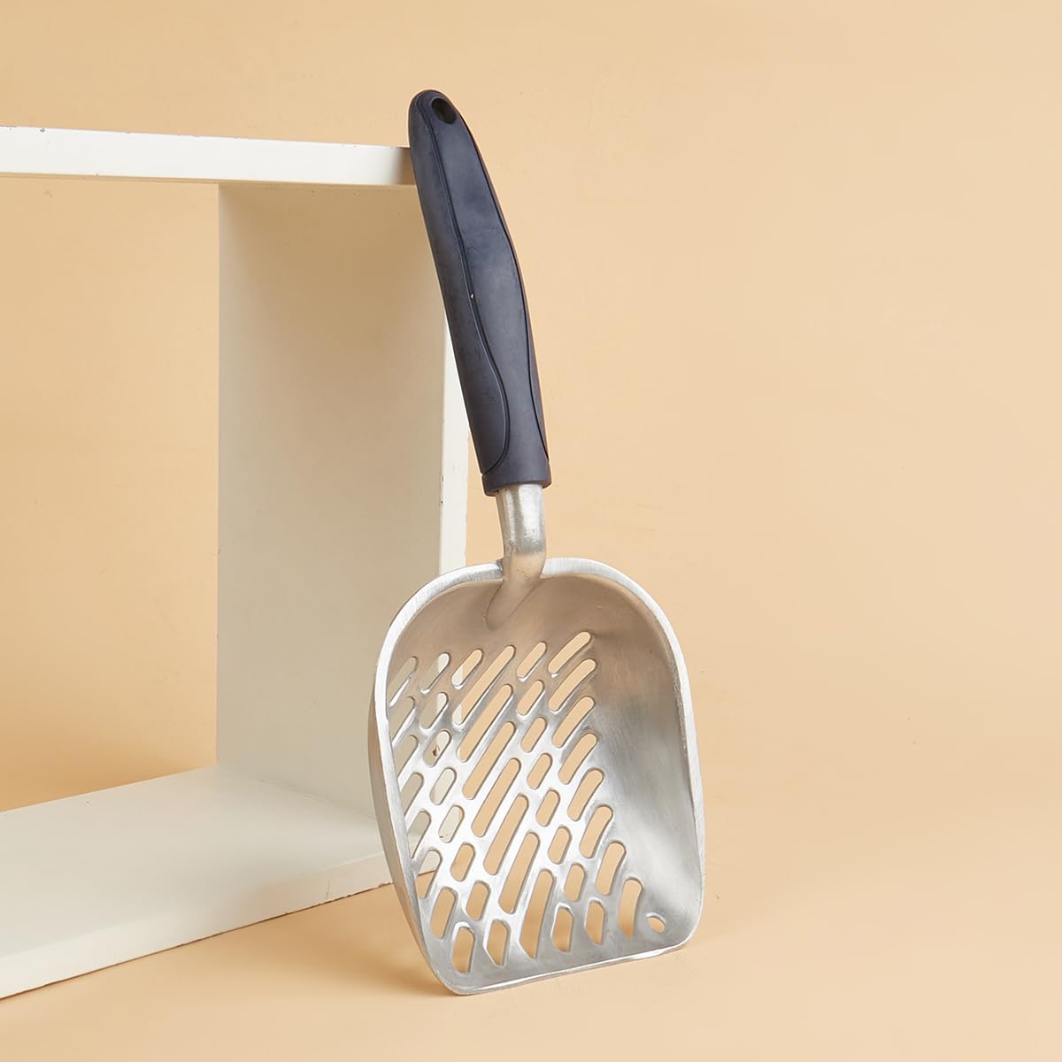 Chi-Buy Navy Blue Metal Cat Litter Scoop Durable Aluminum Screen Cat Litter Shovel Kitten Poop Scooper