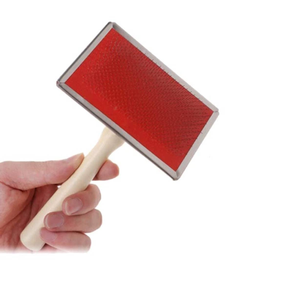 Dog Trust Pet Comb,Pet Grooming Slicker Brush Shedding Hair Remove Brush Wood Handle Puppy Dog And Cat Cleaning For Short And Lo