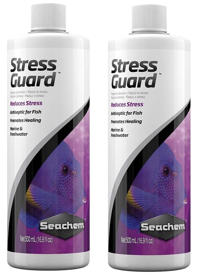 Seachem StressGuard Slime Coat Protection - Stress and Toxic Ammonia Reducer 500 ml (Pack of 2)