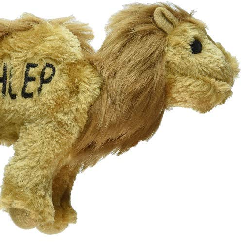 Copa Judaica Chewish Treat Schlep Camel Squeaker Plush Dog Toy, 7.5 by 2 by 6-Inch, Brown