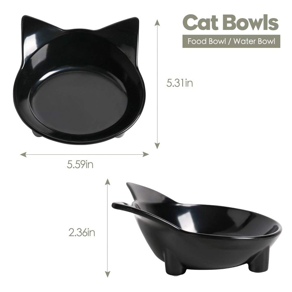 Cat Bowl Cat Food Bowls Non Slip dog Dish Pet Food Bowls Shallow Cat Water Bowl Cat Feeding Wide Bowls to Stress Relief of Whisk