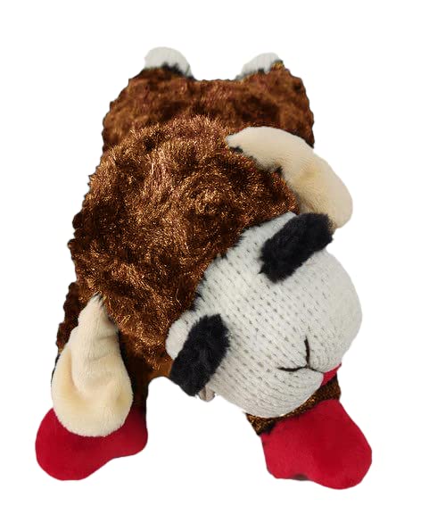 Multipet Lamb Chop Plush Dog Toy, Lamb Chop Squeaker Toy, Officially Licensed (Brown, 6'')