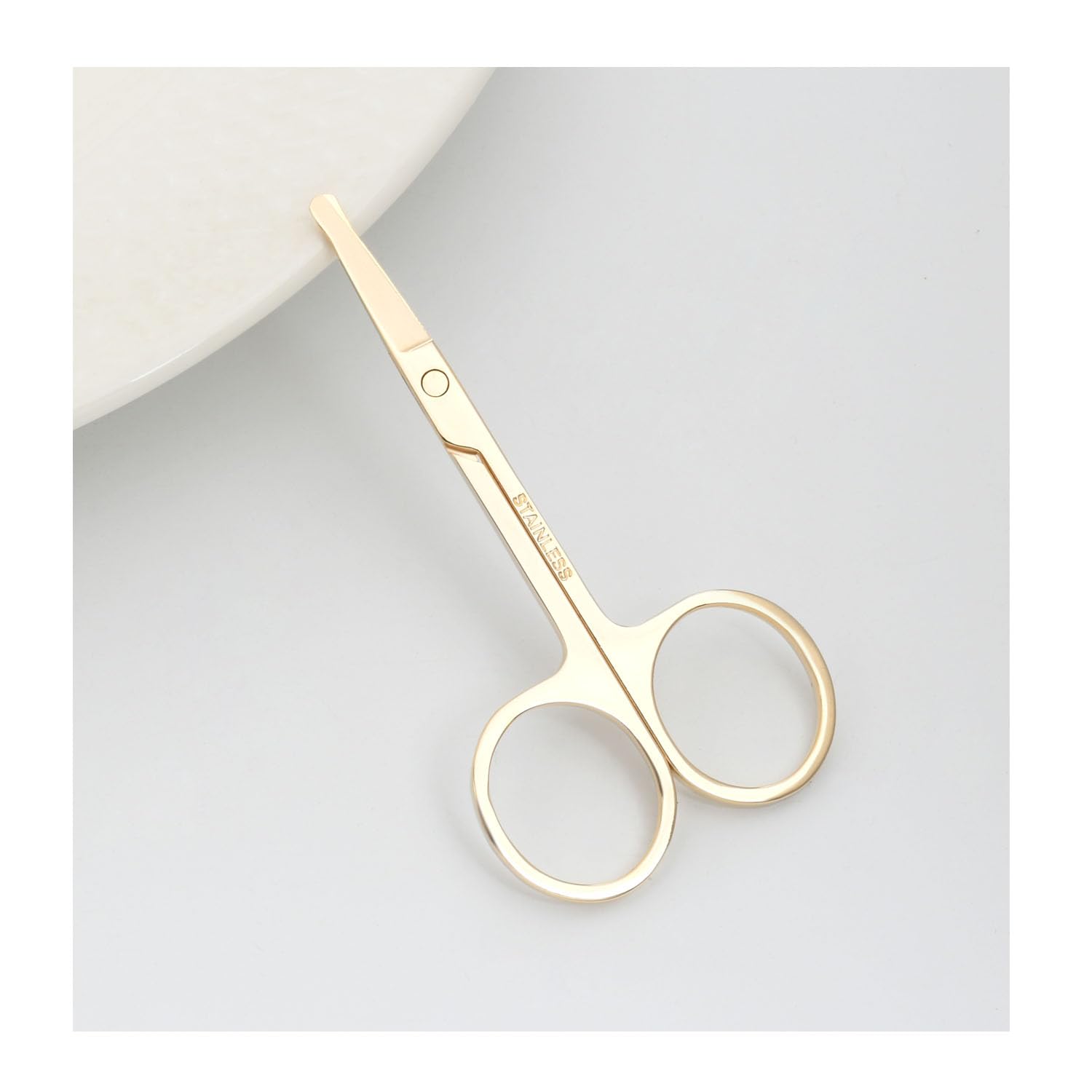 Yutoner 3.5 Inch Silent Pet Grooming Tiny Safety Scissors For Cats & Dogs - Quiet Alternative To Electric Clippers For Sensitive
