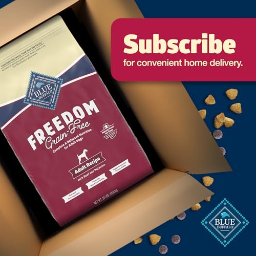 Blue Buffalo Freedom Grain-Free Dry Dog Food, Complete & Balanced Nutrition for Adult Dogs, Made in the USA With Natural Ingredi