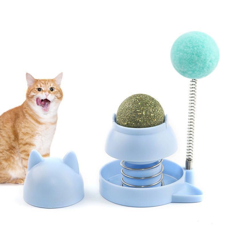Bohobark Spring Design Catnip Balls Toy Catnip Licking Balls,Cat Nips Catnips Teeth Cleaning Dental Kitten Toys