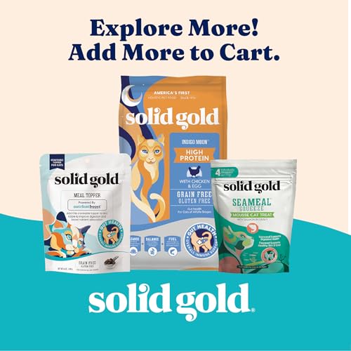 Solid Gold Wet Cat Food Shreds in Gravy - Canned Cat Food Made w/Real Tuna & Shrimp - Five Oceans Grain Free 24ct/3oz Can