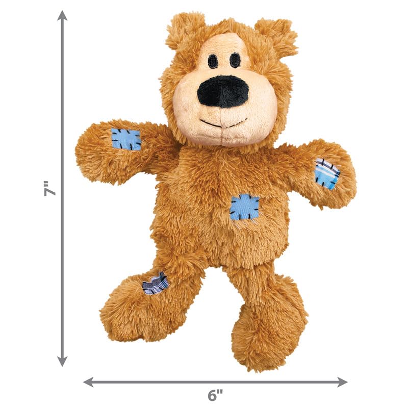 Kong Wild Knots Bear Dog Toy - Small/Medium - Assorted Colors