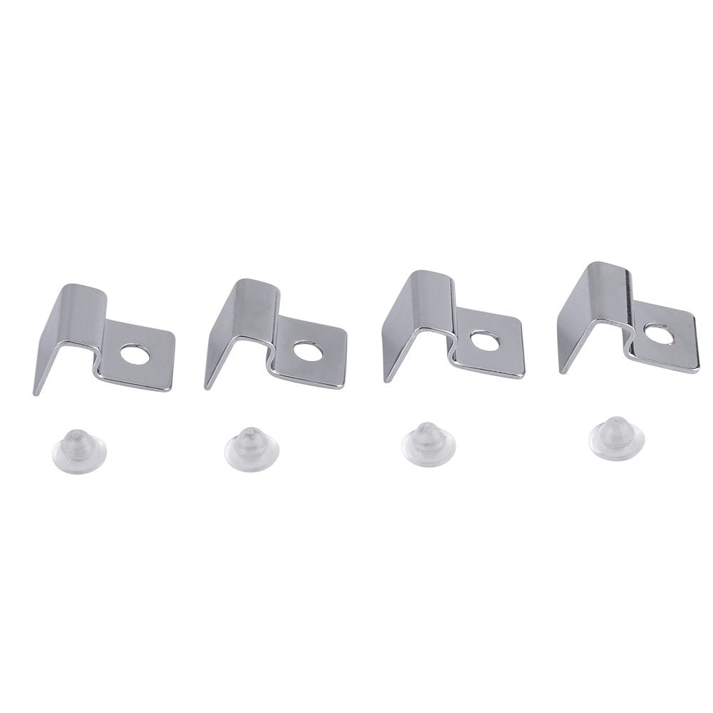4pcs Stainless Steel Fish Glass Cover Support Bracket, Aquarium Cover Glass Clip Holder Lid Bracket Fish (6mm)
