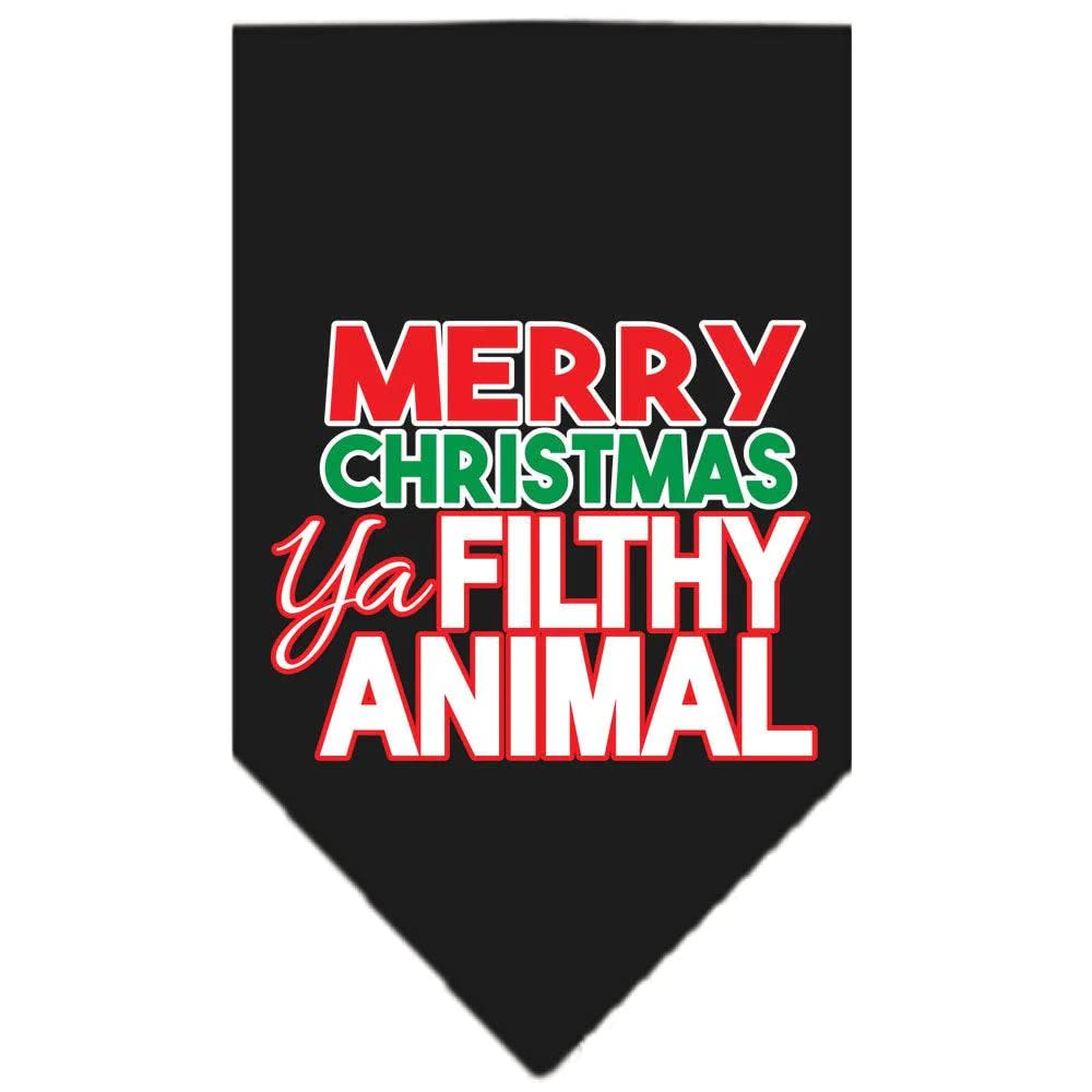 Mirage Pet Products 66-161 SMNV Ya Filthy Animal Screen Navy Print Bandana, Small