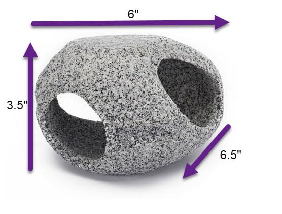 Penn-Plax Deco-Replicas Granite Aquarium Ornament & Hideaway – Realistic Stone Appearance – Safe For Freshwater And Saltwater Tanks – Large Size