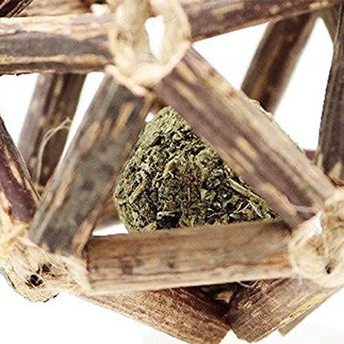 Rvpaws Cat Ball Vine Sticks Catnip Exquisite Ball Pet Biting Toy Teeth Care Funny Fitness Ball
