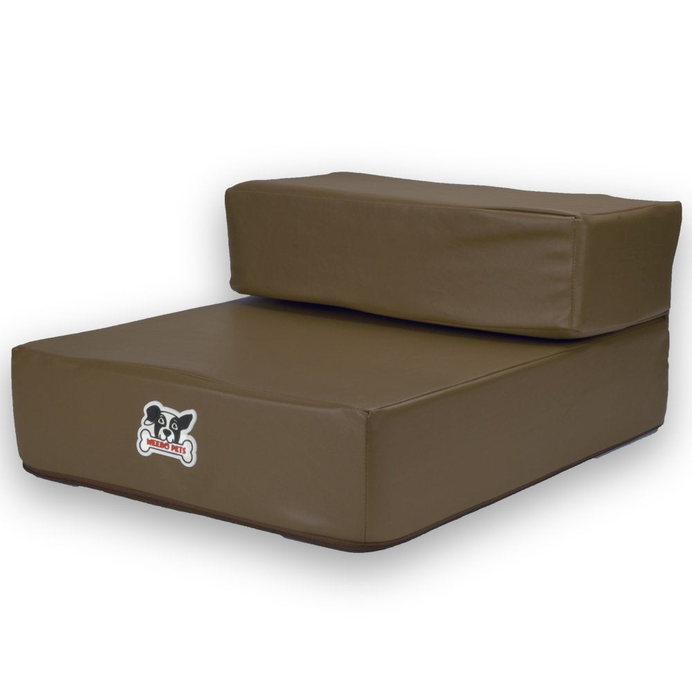 Weebo Pets Smooth Steps Folding Leather Pet Stairs (Brown)