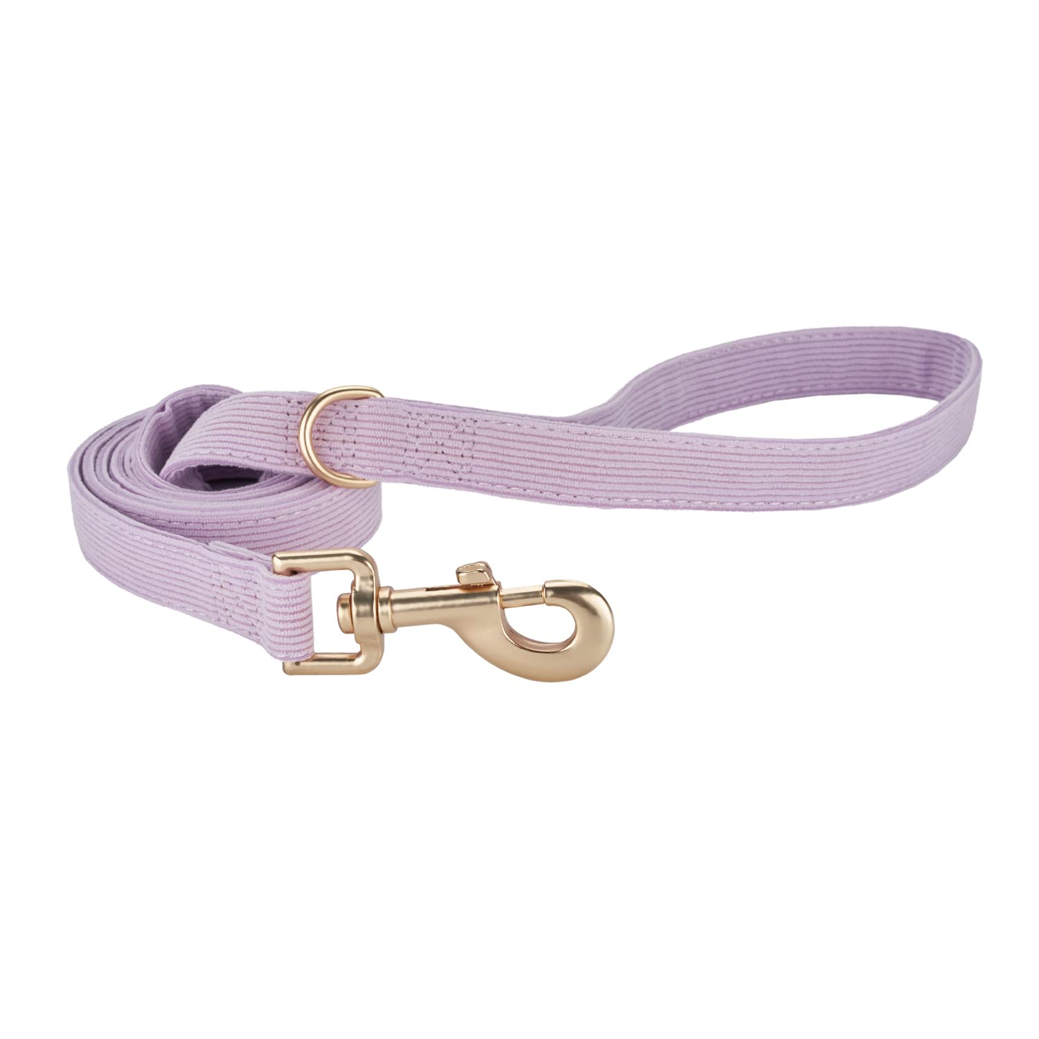 Petiry Soft Corduroy Fibric Dog Leash, 5 Feet Length Lead With Heavy Duty Rotating Hook, For Small Medium Dogs.(S,Purple)