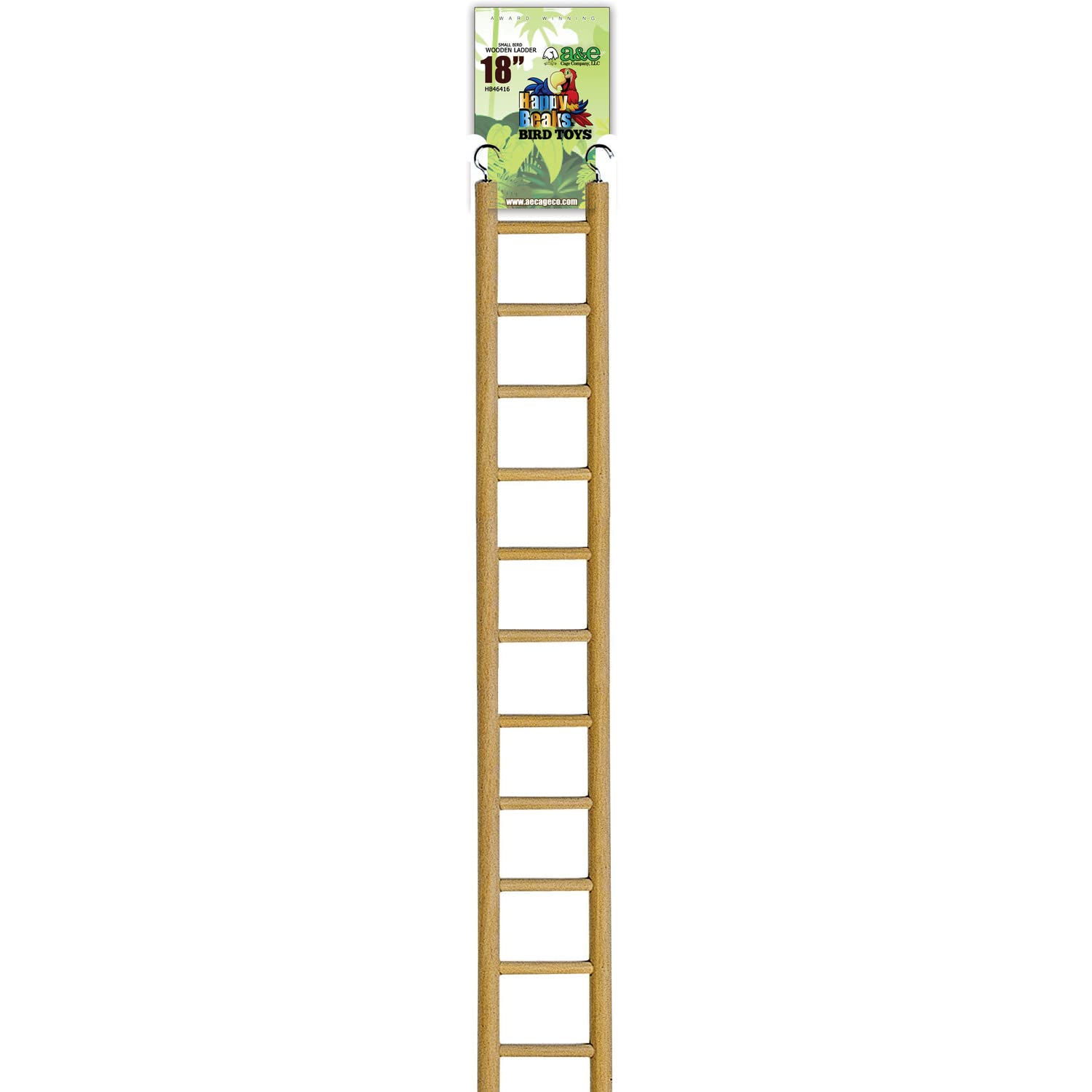 A&E Cage Company 52400831: Ladder Happy Beaks Wood Sm 18In
