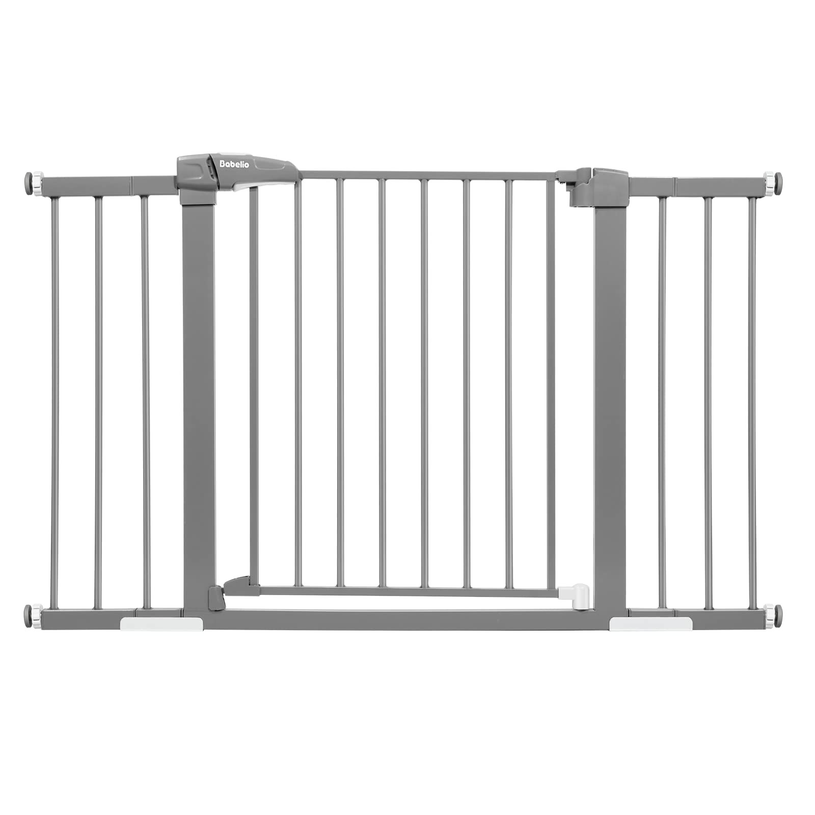 Babelio Metal Baby Gate, 29-48'' Auto Close Easy Install Pet Gate, Extra Wide Walk Thru Child Safety Gate With Door, Pressure Mounted Dog Gate For Doorways & Stairs, With Y Spindle Rods, Black