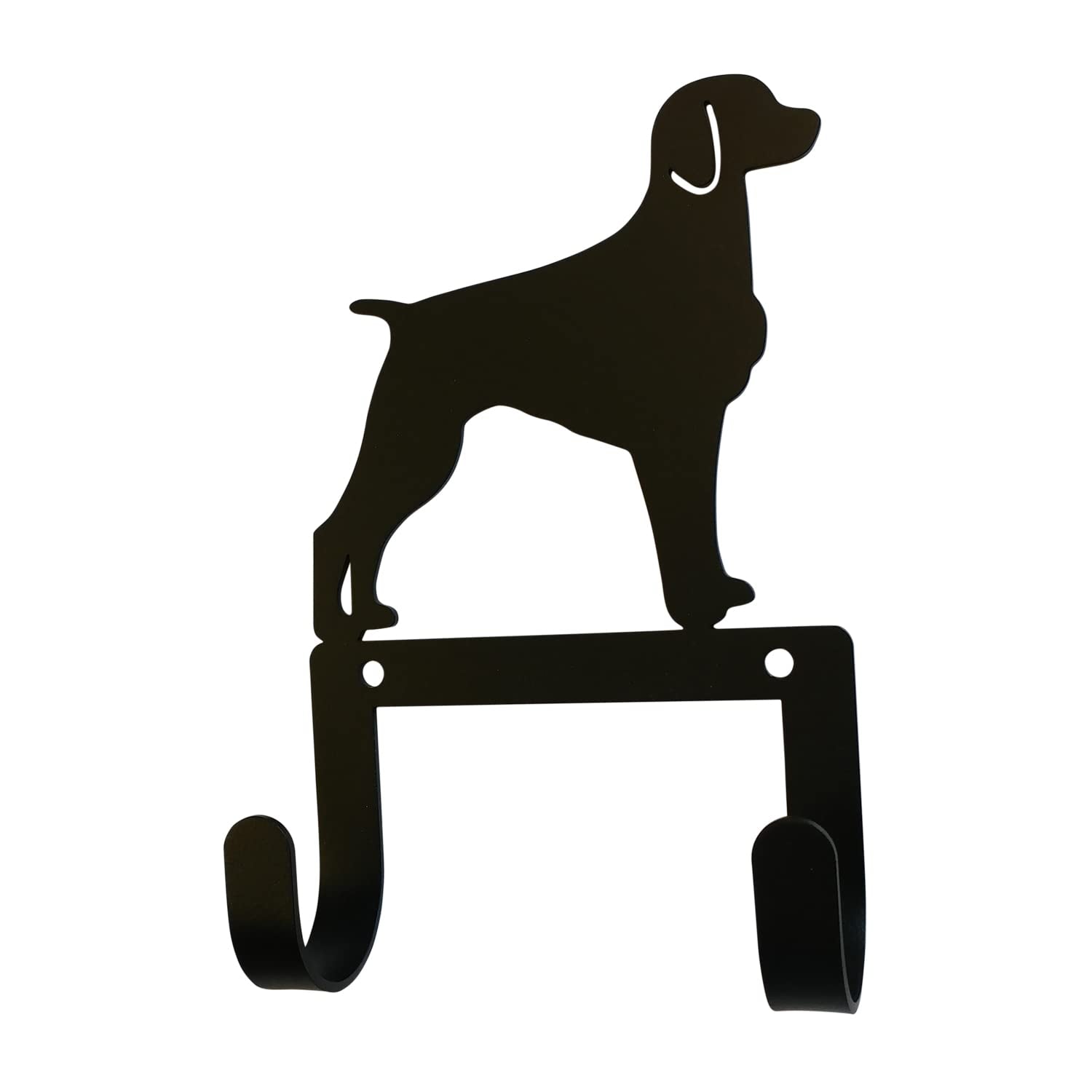 Village Wrought Iron Brittany Dog Leash & Collar Wall Hook