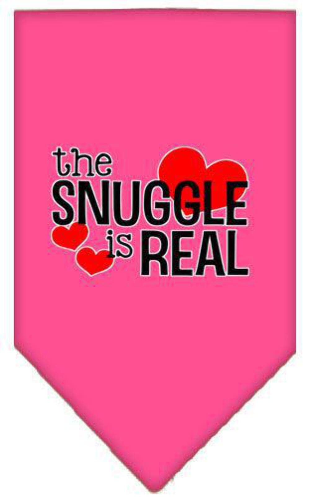 Mirage Pet Product The Snuggle is Real Screen Print Bandana Red Large