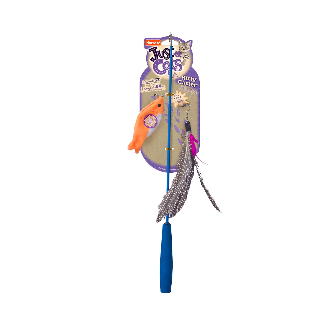 Hartz Just For Cats Kitty Caster Interactive Cat Toy Wand