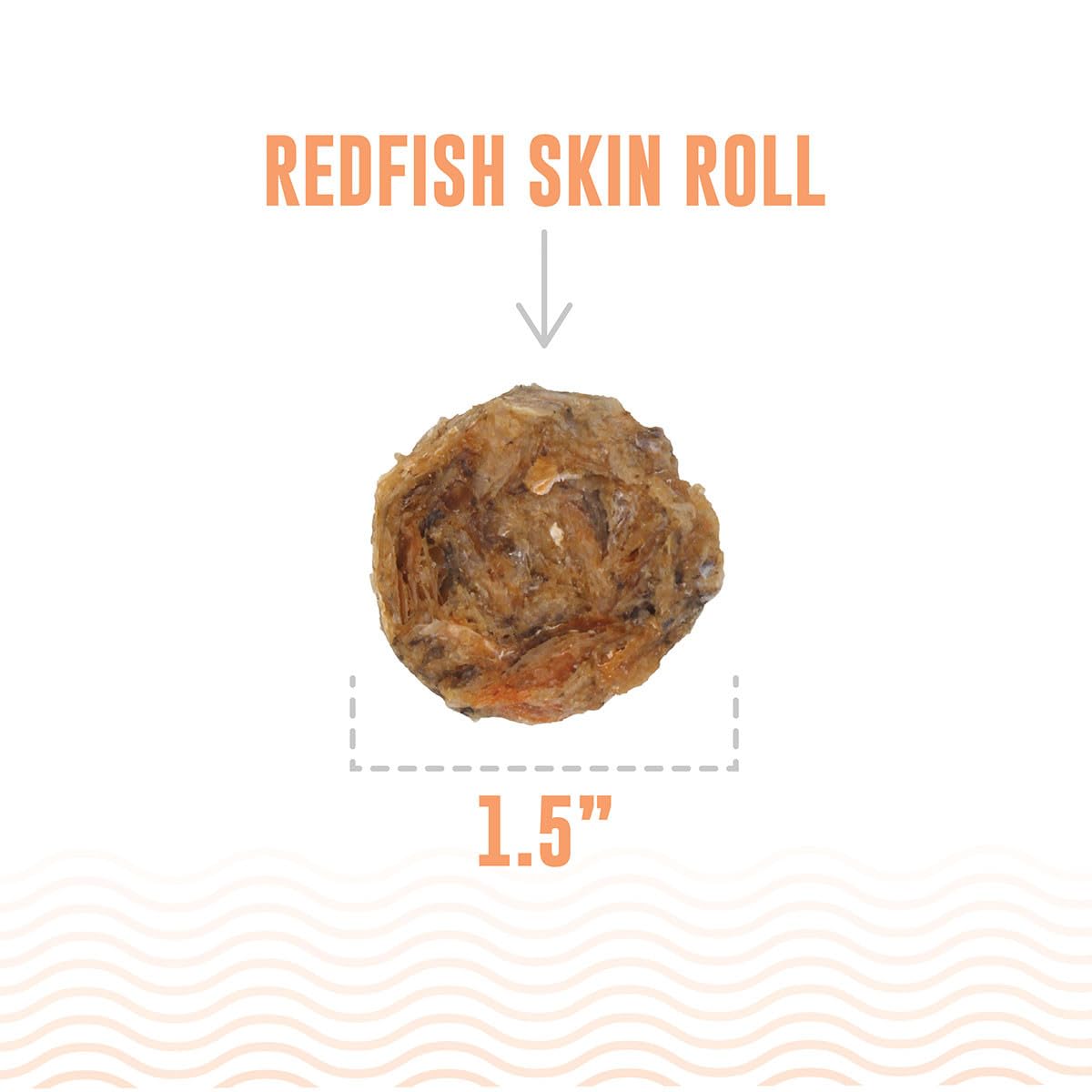 Icelandic+ Redfish Skin Rolls Dog Treat 3-oz Bag