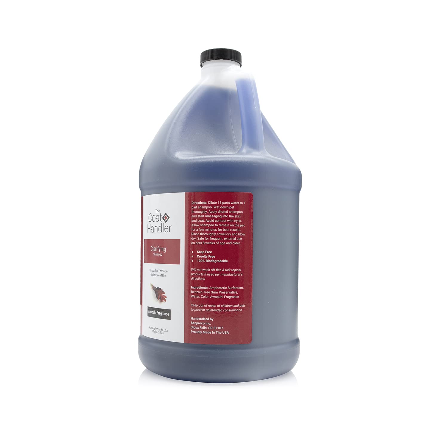 The Coat Handler Clarifying Dog Shampoo, 1 Gallon | All Natural Ingredients, Removes Stains And Dirt, Brightens All Coat Colors,