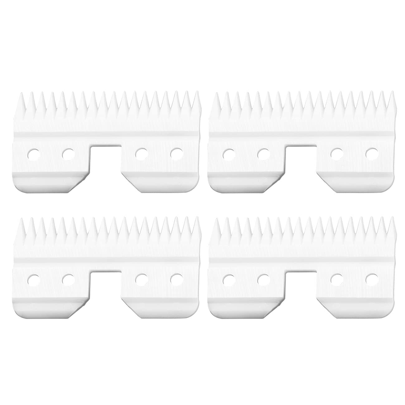 Vrmeta 4 Pcs Fast Feed Ceramic Blades Fit Oster Fast Feed Clipper Oster A5 Fast Feed Ceramic Cutters Blade Fast Feed Replacement Blade Fit Wahl Km Series