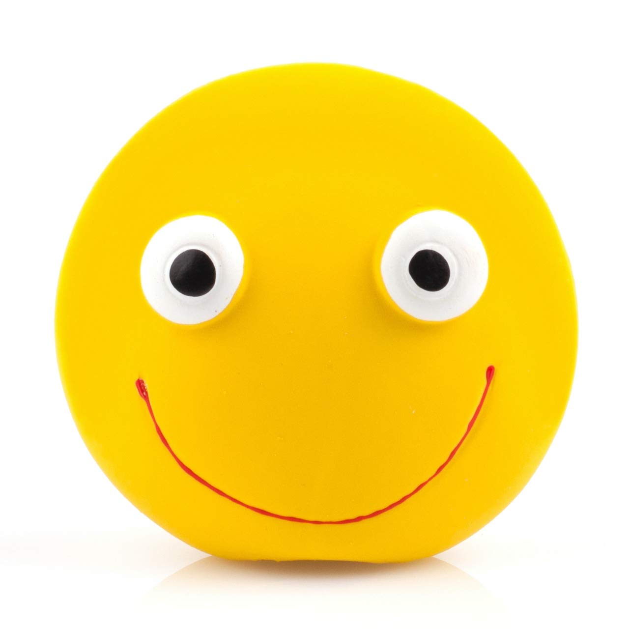 Chiwava 4 Pack 3.2'' Latex Squeaky Dog Toy Smiley Face Balls Interactive Fetch Play For Small Dogs