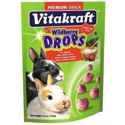 Vitakraft Wildberry Drops for Rabbits 5.3 oz  Pack of 3