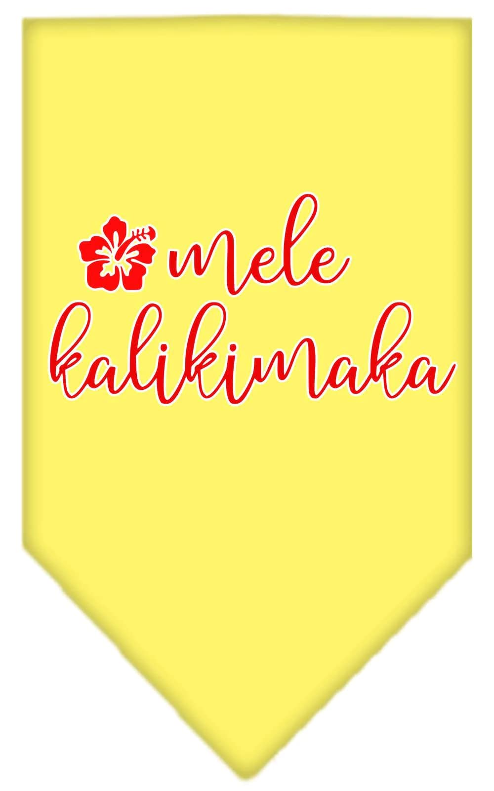 Christmas Pet and Dog Bandana Screen Printed, "Mele Kalikimaka" Cocoa Small