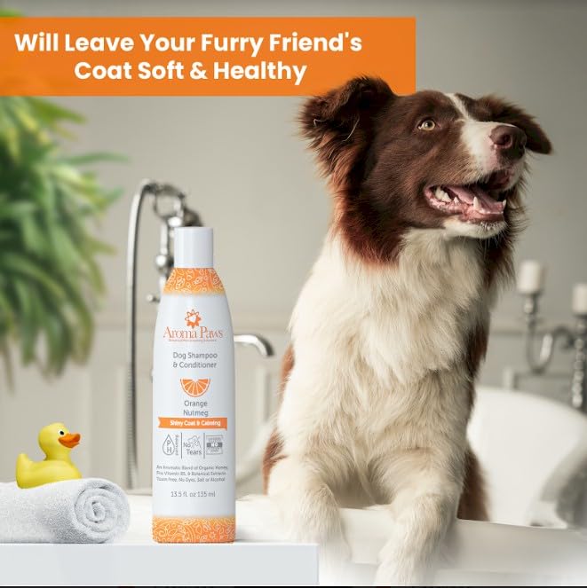 Aroma Paws Dog Shampoo And Conditioner - Aromatic Tearless Shampoo For Cleansing, Grooming, And Conditioning - Moisturizing Anti