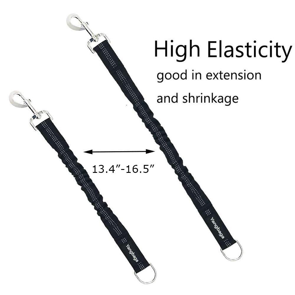 Yangbaga Dog Leash Extender (Black, For Dogs < 20Lbs)
