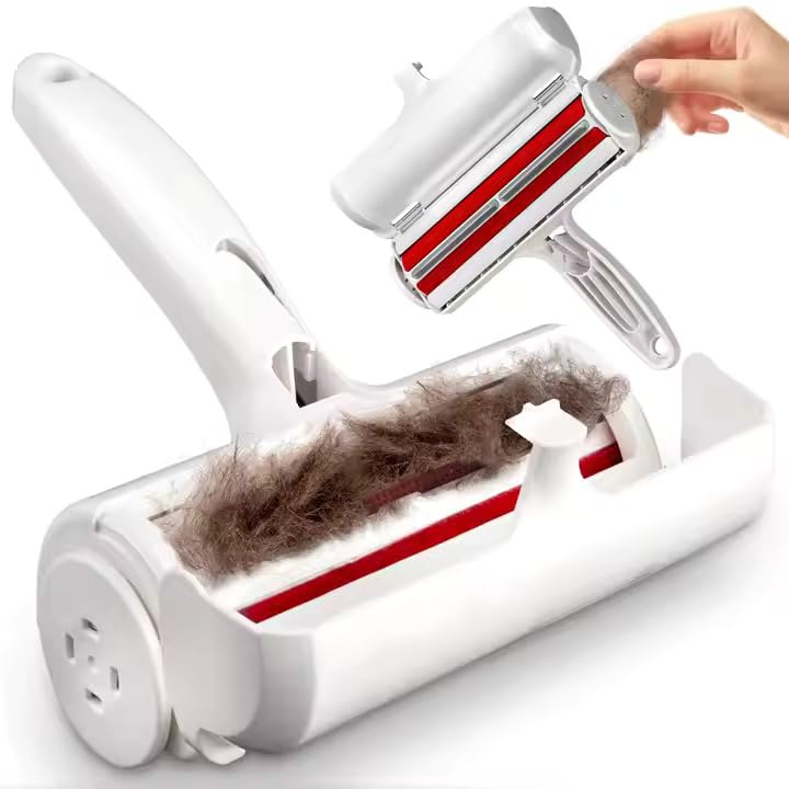 Chom Chom Roller Pet Hair Remover and Reusable Lint Roller - ChomChom Cat and Dog Hair Remover for Furniture, Couch, Carpet, Clo