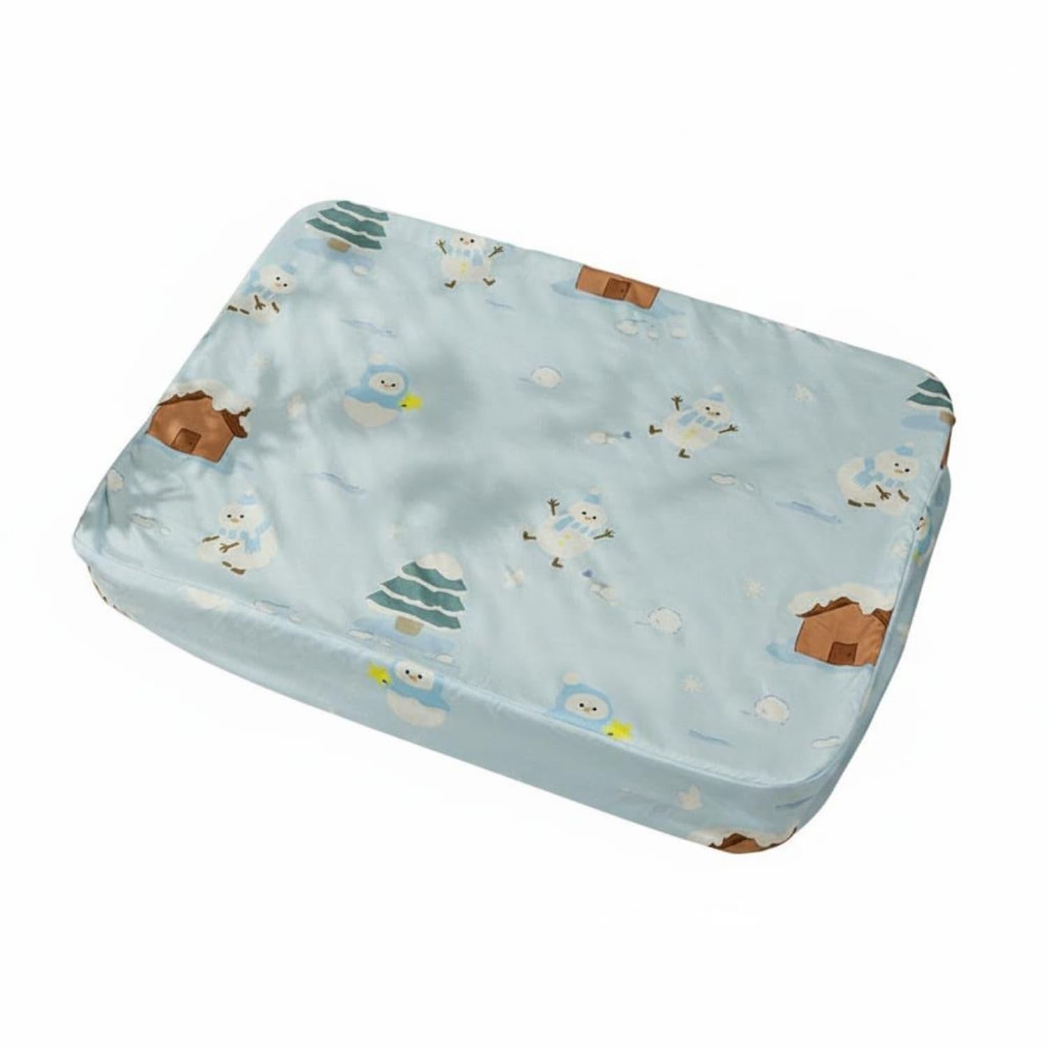 Elasticized Edges Fitted Dog Bed Cover Easy to Clean WaterResistant Dog Bed Cover, M 90x75cm, Sky Blue 4season