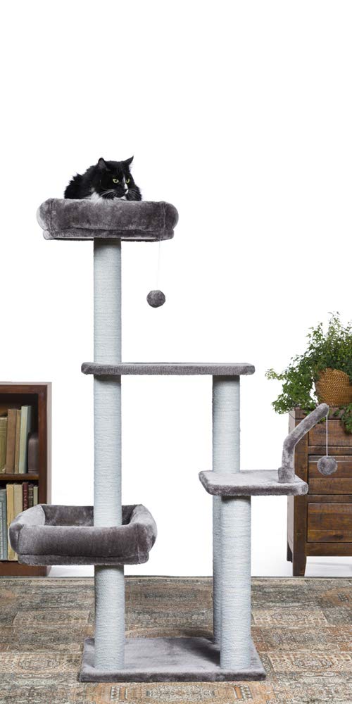 Prevue Pet Products Kitty Power Paws The Ritz 7307, 20.5'' W X 10.25'' H, 33 Lbs, Gray / Gray