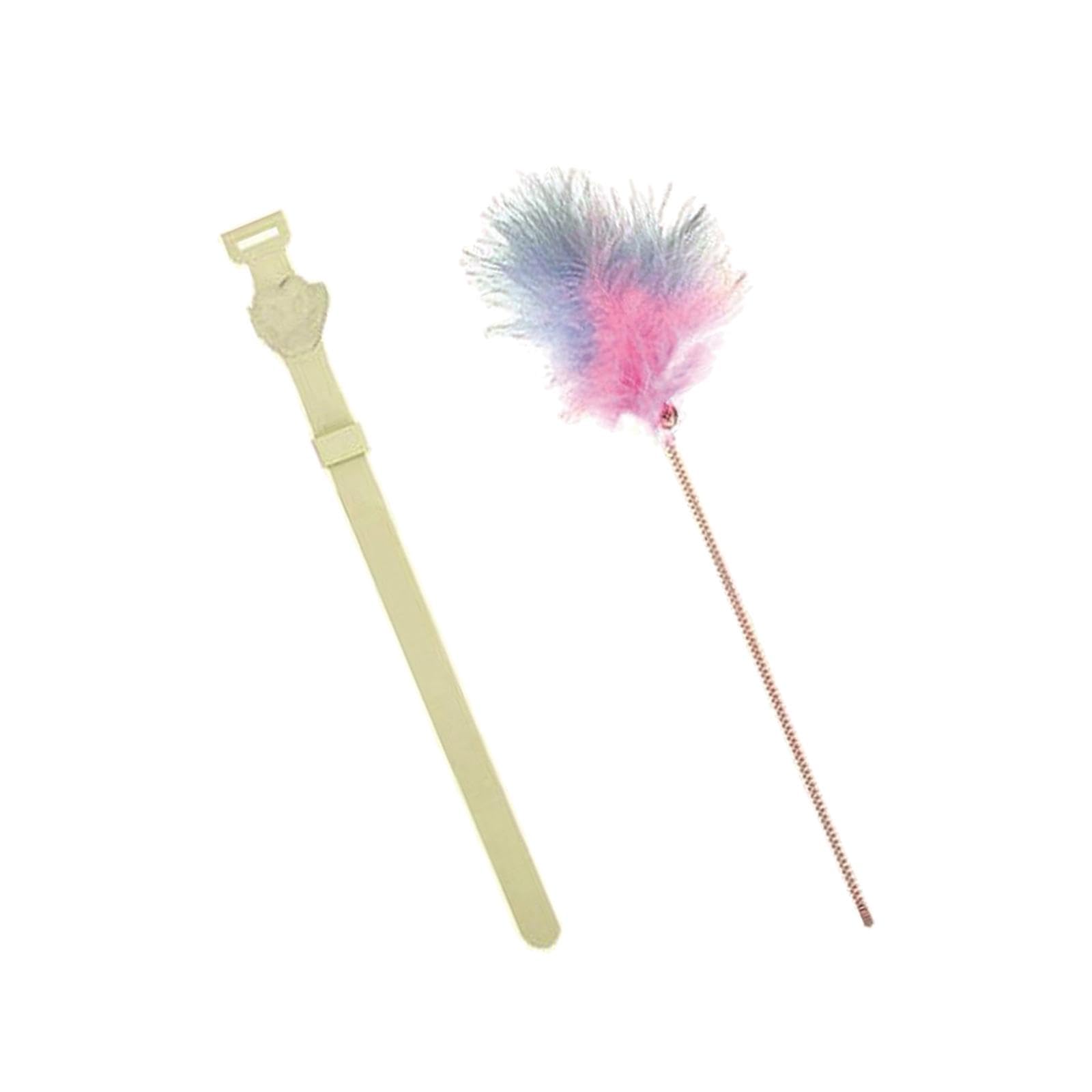 Myaddiction Cat Teaser Collar Supplies Exercising Funny Indoor Cats Toy Teasing Wand Green